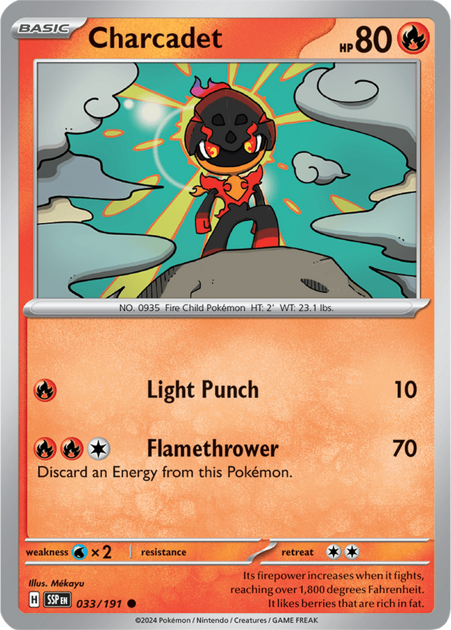 Charcadet 033/191 Non-Holo Surging Sparks Pokemon Card