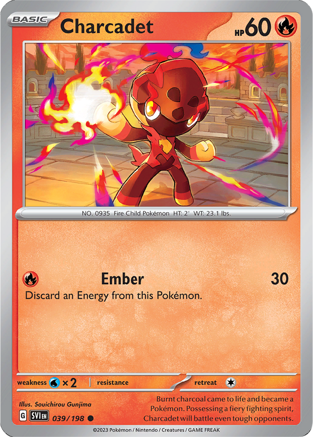 Charcadet 039/198 Non-Holo Scarlet & Violet Base Set Pokemon Card