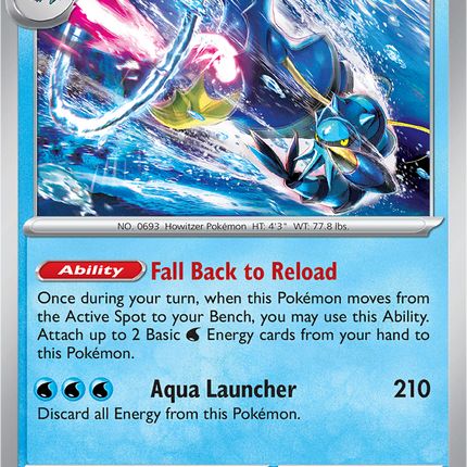 Clawitzer 038/132 Reverse Holo Mega Evolution Pokemon Card