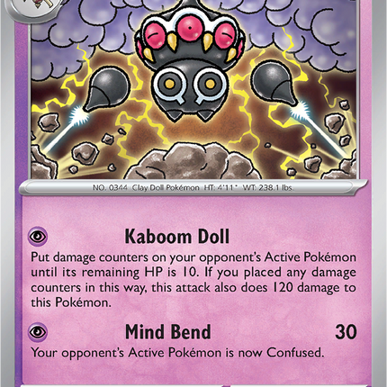 Claydol 095/197 Holo Obsidian Flames Pokemon Card