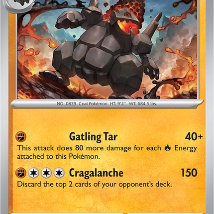 Coalossal 095/162 Non-Holo Temporal Forces Pokemon Card