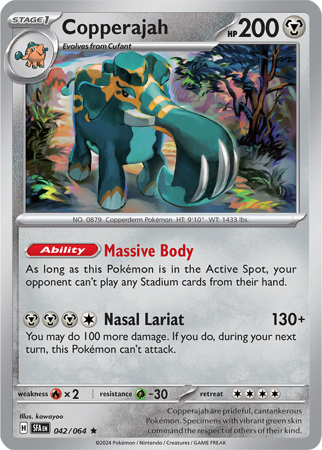 Copperajah 042/064 Holo Shrouded Fable Pokemon Card