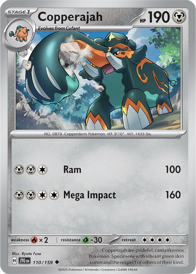 Copperajah 110/159 Non-Holo Journey Together Pokemon Card