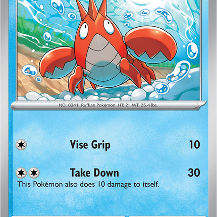 Corphish 033/132 Reverse Holo Mega Evolution Pokemon Card