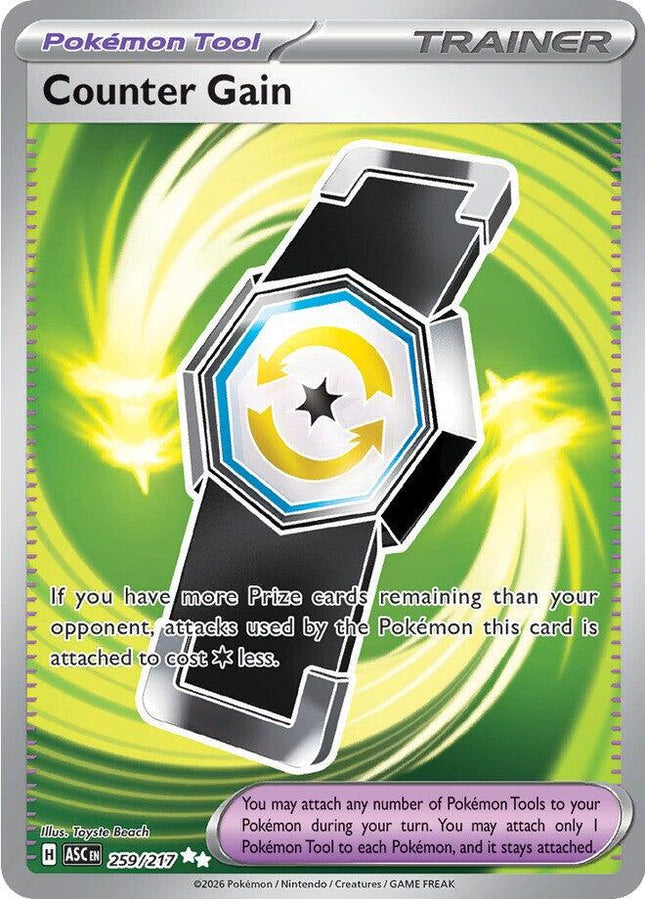 Counter Gain 259/217 Trainer Card Secret Rare  – Pokémon Ascended Heroes | Pokemon TCG