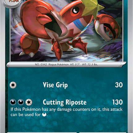 Crawdaunt 085/132 Reverse Holo Mega Evolution Pokemon Card