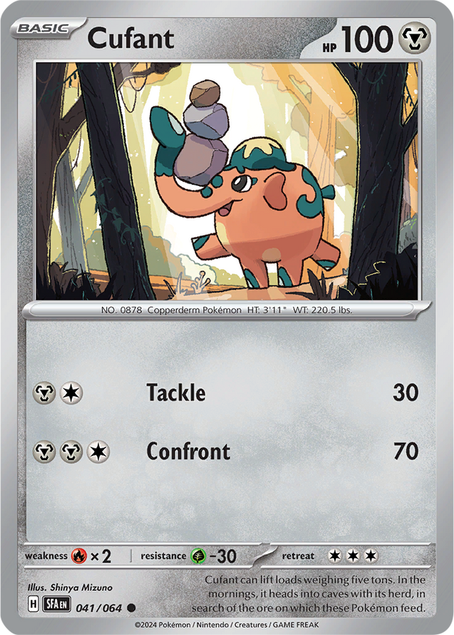 Cufant 041/064 Reverse Holo Shrouded Fable Pokemon Card