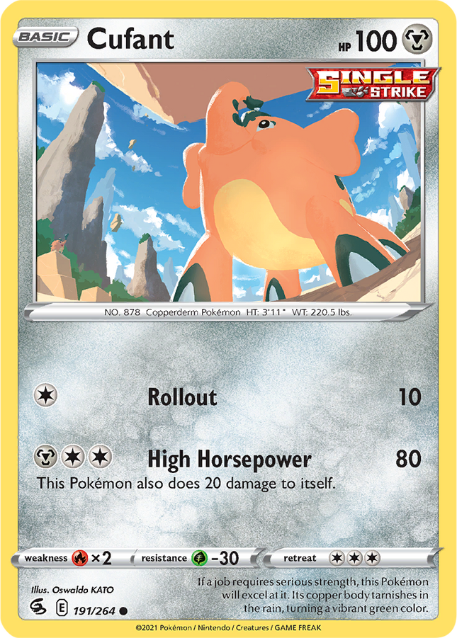 Cufant 191/264 Non-Holo Fusion Strike Pokemon Card