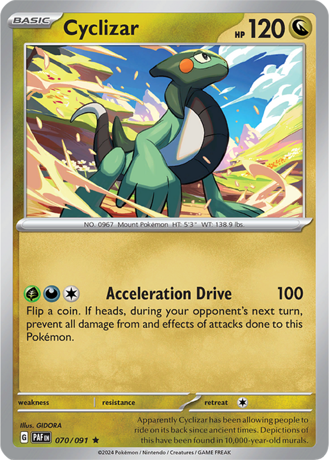Cyclizar 070/091 Reverse Holo Paldean Fates Pokemon Card