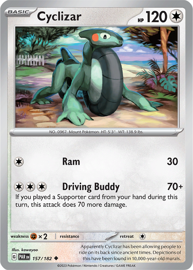 Cyclizar 157/182 Reverse Holo Paradox Rift Pokemon Card