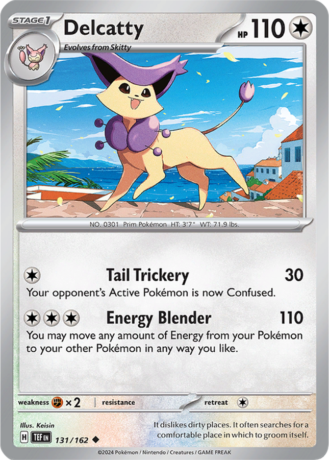 Delcatty 131/162 Reverse Holo Temporal Forces Pokemon Card