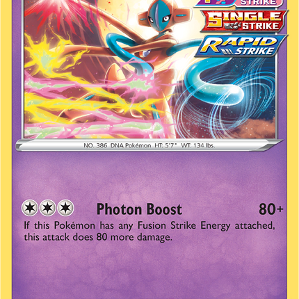 Deoxys 120/264 Holo Fusion Strike Pokemon Card