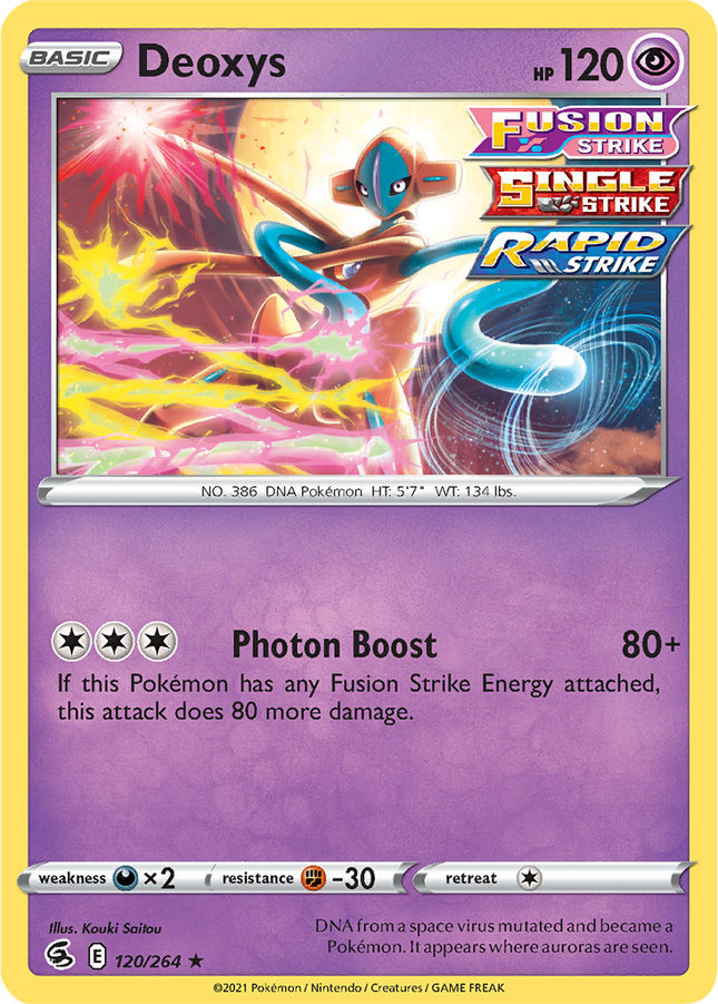 Deoxys 120/264 Non-Holo Fusion Strike Pokemon Card