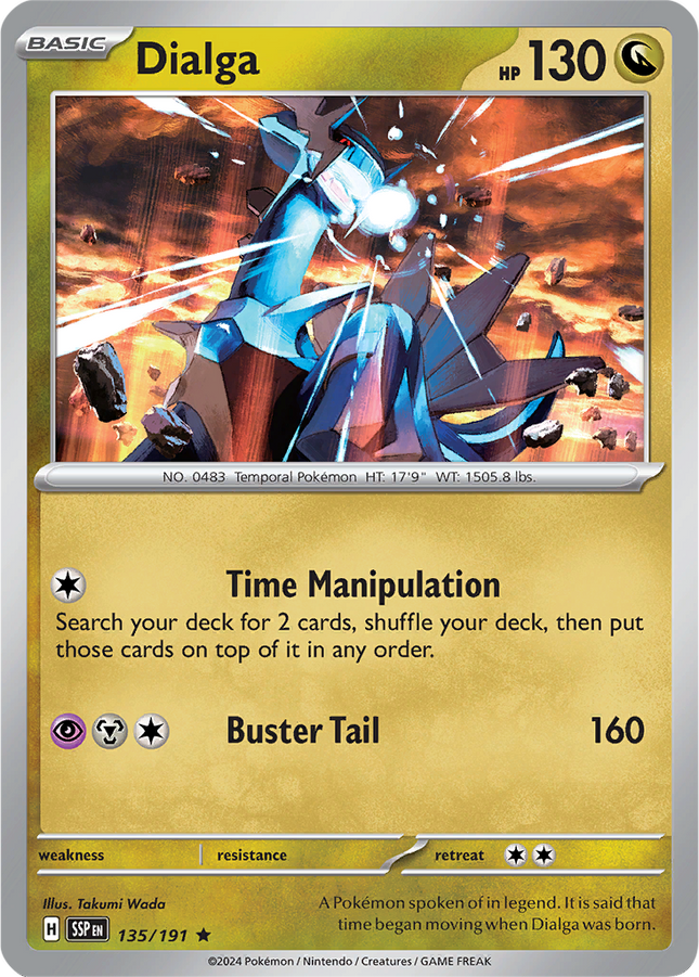 Dialga 135/191 Holo Surging Sparks Pokemon Card