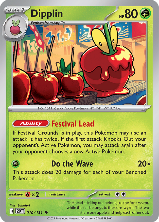 Dipplin 010/131 Poké Ball Reverse Holo Prismatic Evolutions Pokemon Card