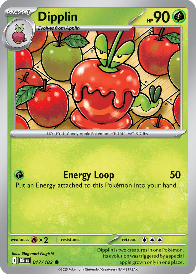 Dipplin 017/182 Reverse Holo Destined Rivals Pokemon Card