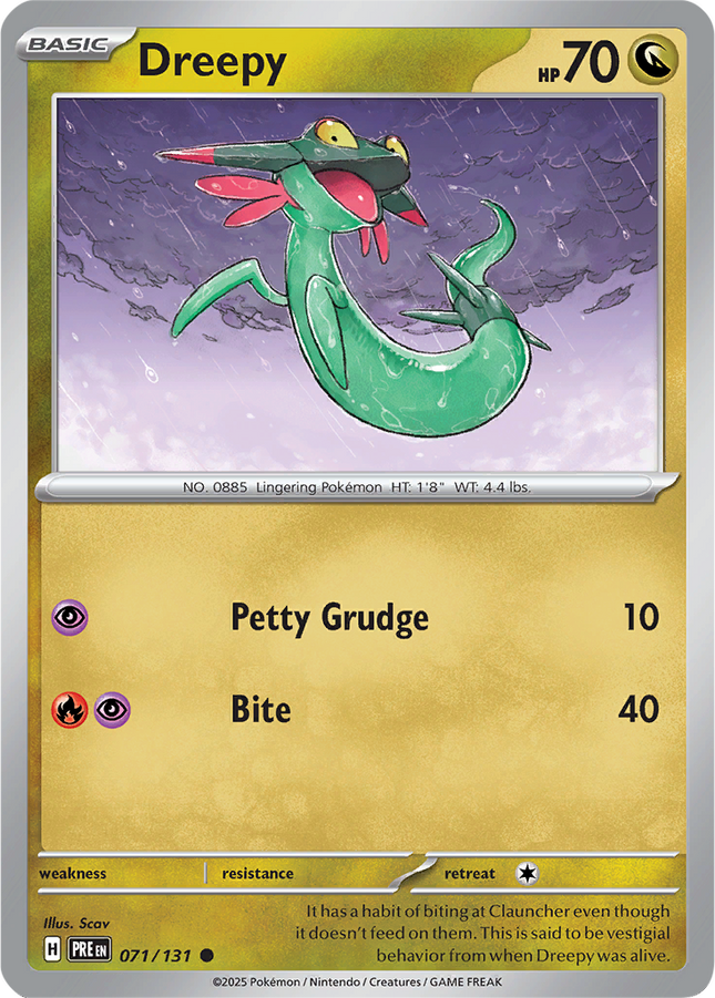 Dreepy 071/131 Non-Holo Prismatic Evolutions Pokemon Card