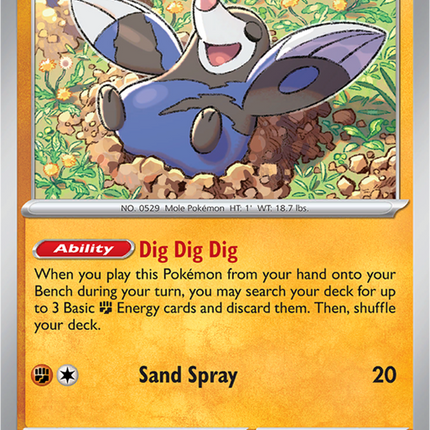 Drilbur 085/162 Reverse Holo Temporal Forces Pokemon Card