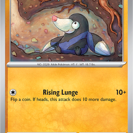 Drilbur 111/197 Reverse Holo Obsidian Flames Pokemon Card
