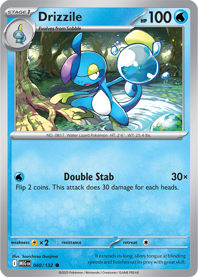 Drizzile 040/132 Reverse Holo Mega Evolution Pokemon Card