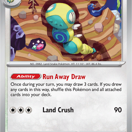 Dudunsparce 080/131 Reverse Holo Prismatic Evolutions Pokemon Card