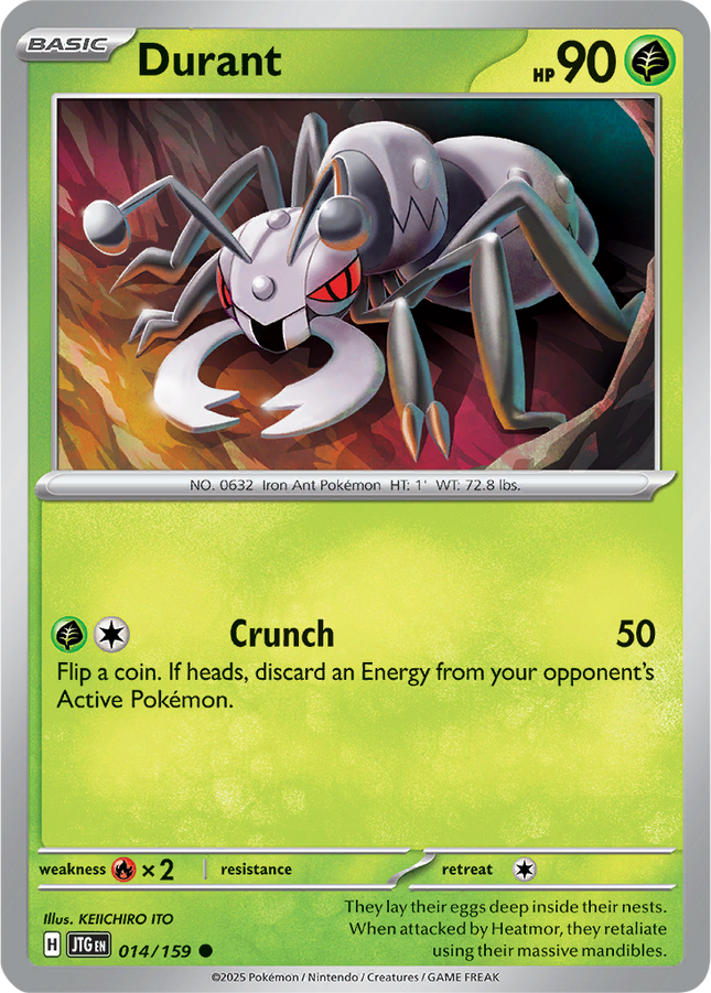 Durant 014/159 Non-Holo Journey Together Pokemon Card