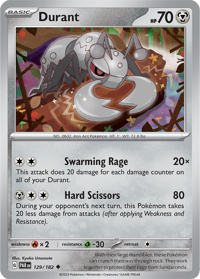 Durant 129/182 Non-Holo Paradox Rift Pokemon Card