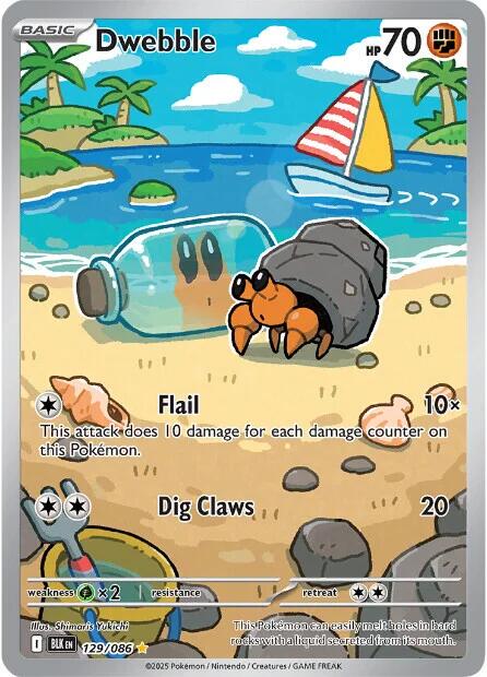 Dwebble 129/086 Illustration Rare – Black Bolt Expansion | Pokémon TCG English