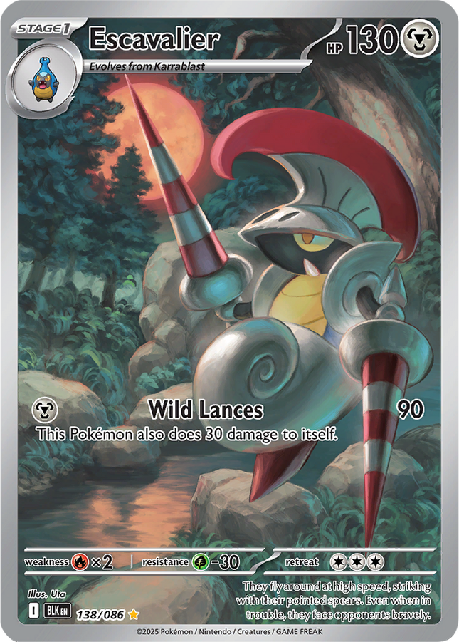 Escavalier 138/086 Illustration Rare Black Bolt Pokemon Card