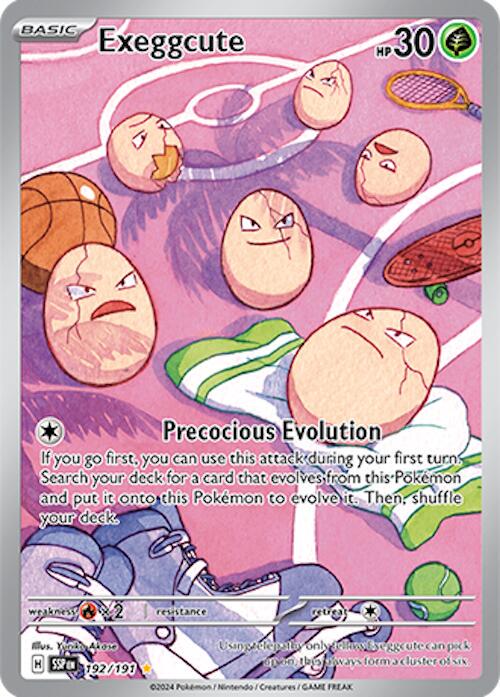 Exeggcute 192/191 Illustration Rare – Surging Sparks Expansion | Pokémon TCG English