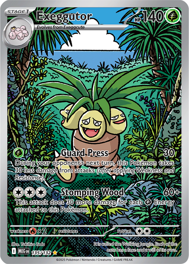Exeggutor 135/132 Illustration Rare Mega Evolution Pokemon Card