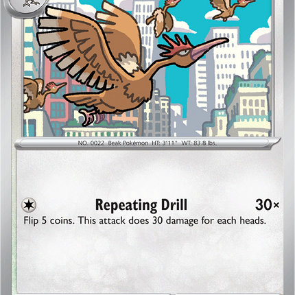 Fearow 103/132 Reverse Holo Mega Evolution Pokemon Card