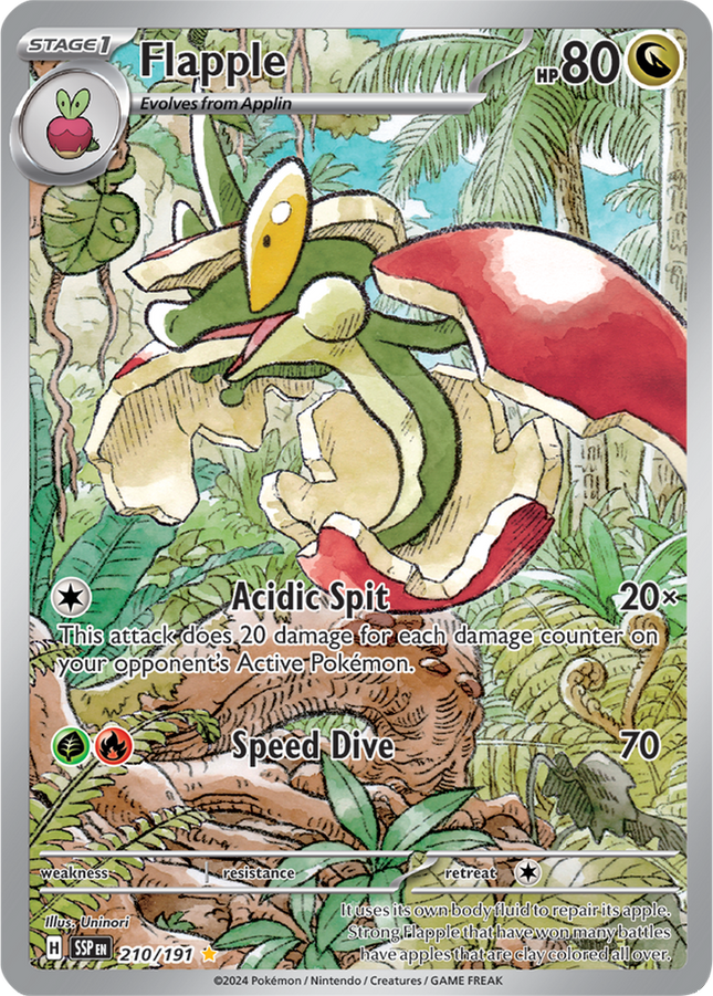 Flapple 210/191 Illustration Rare Surging Sparks Pokemon Card