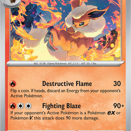 Flareon 013/131 Poké Ball Reverse Holo Prismatic Evolutions Pokemon Card