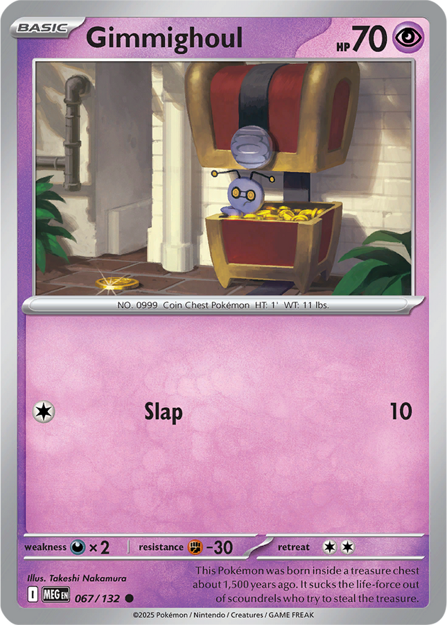 Gimmighoul 067/132 Non-Holo Mega Evolution Pokemon Card