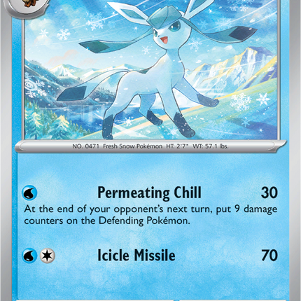 Glaceon 054/167 Reverse Holo Twilight Masquerade Pokemon Card