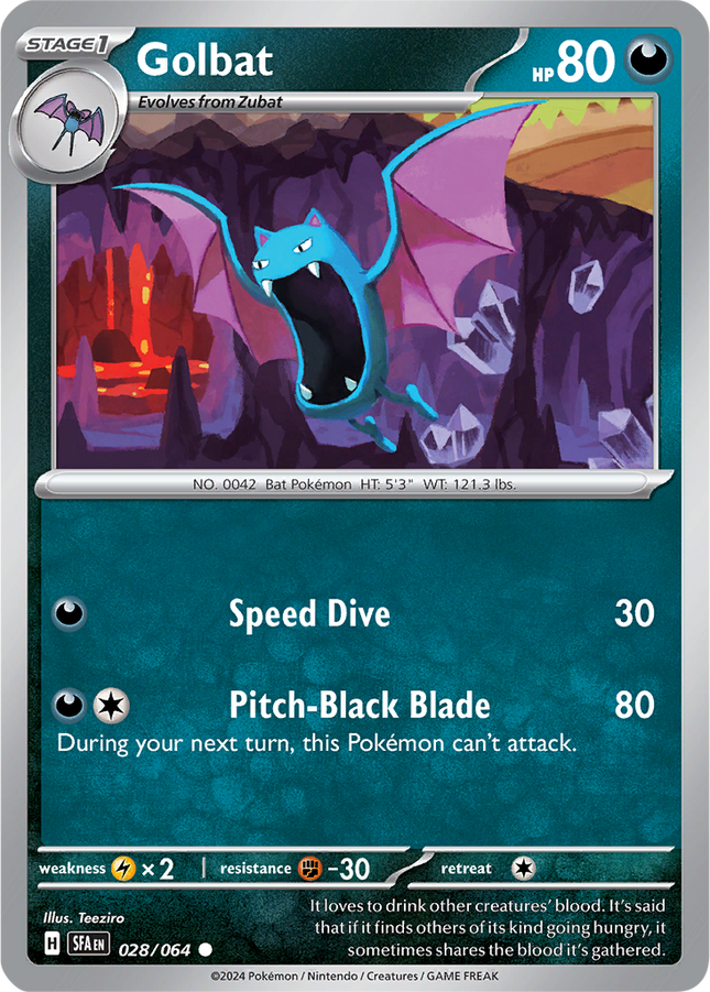 Golbat 028/064 Non-Holo Shrouded Fable Pokemon Card