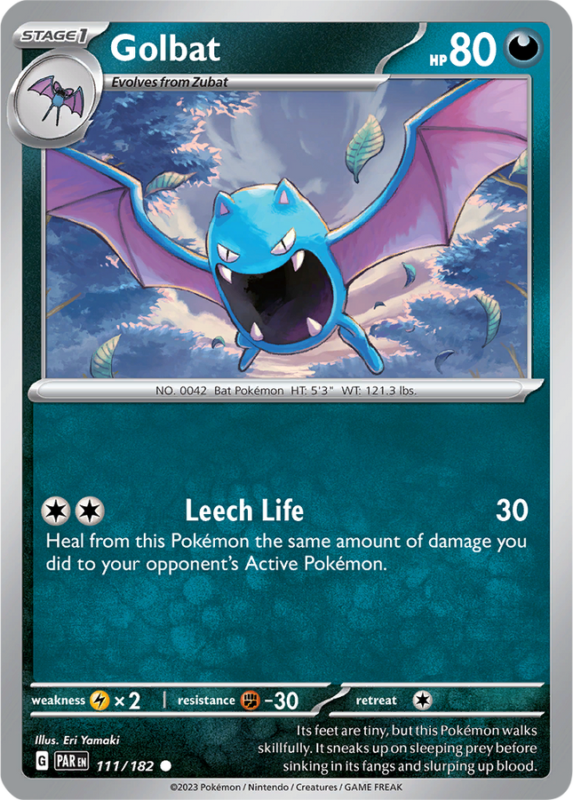 Golbat 111/182 Reverse Holo Paradox Rift Pokemon Card
