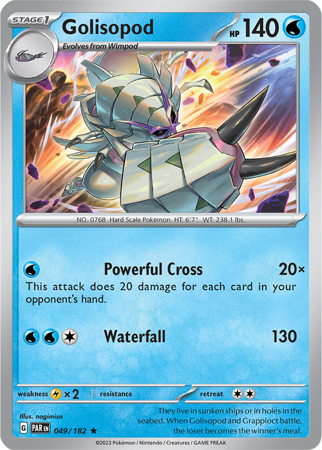 Golisopod 049/182 Holo Paradox Rift Pokemon Card