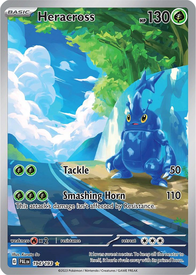 Heracross 194/193 Illustration Rare Paldea Evolved Pokemon Card
