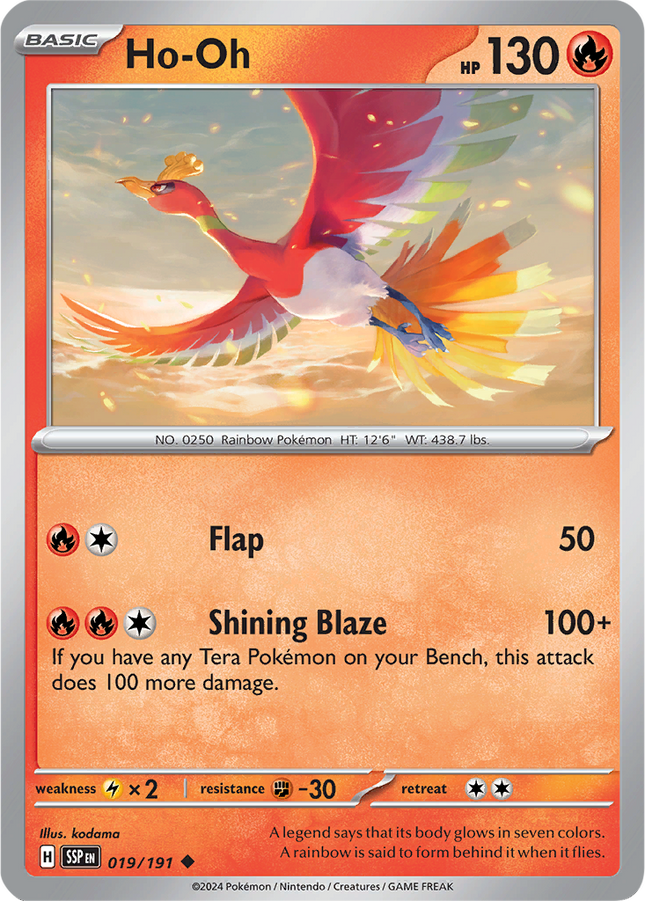 Ho-Oh 019/191 Non-Holo Surging Sparks Pokemon Card
