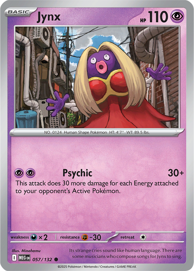 Jynx 057/132 Non-Holo Mega Evolution Pokemon Card