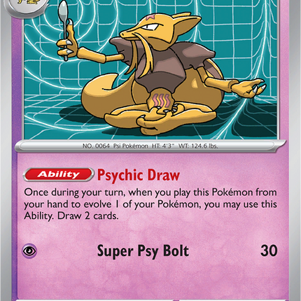 Kadabra 055/132 Reverse Holo Mega Evolution Pokemon Card