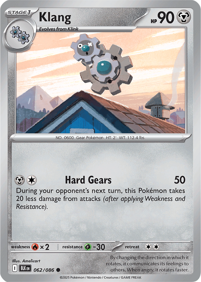 Klang 062/086 Master Ball Reverse Holo Black Bolt Pokemon Card