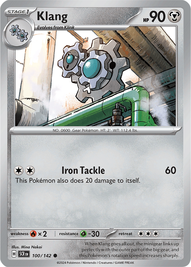 Klang 100/142 Non-Holo Stellar Crown Pokemon Card