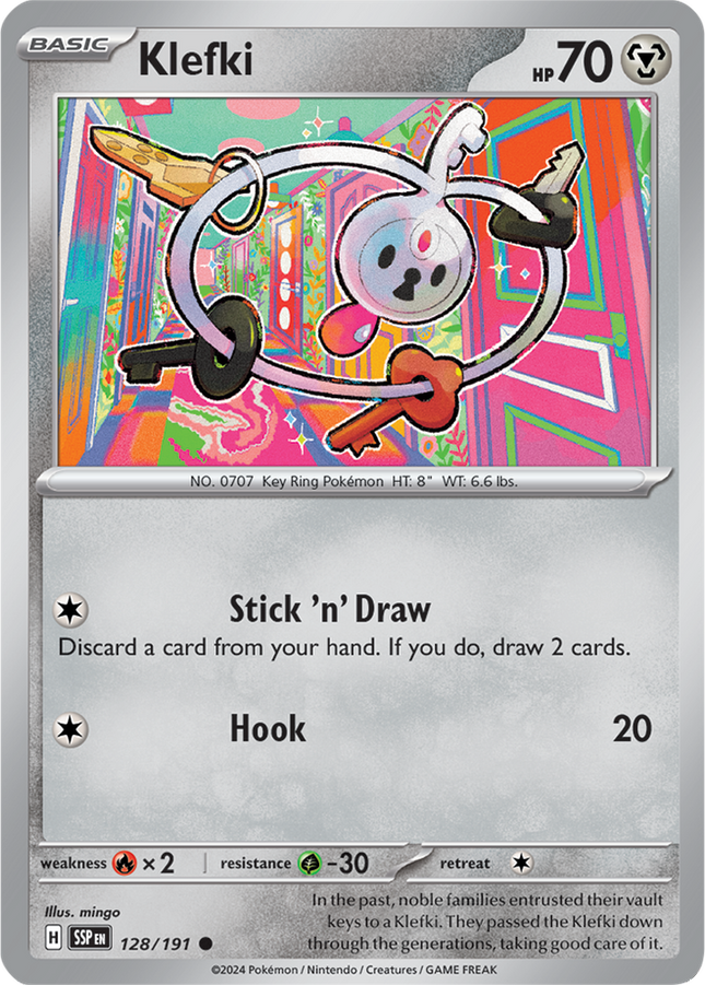 Klefki 128/191 Reverse Holo Surging Sparks Pokemon Card
