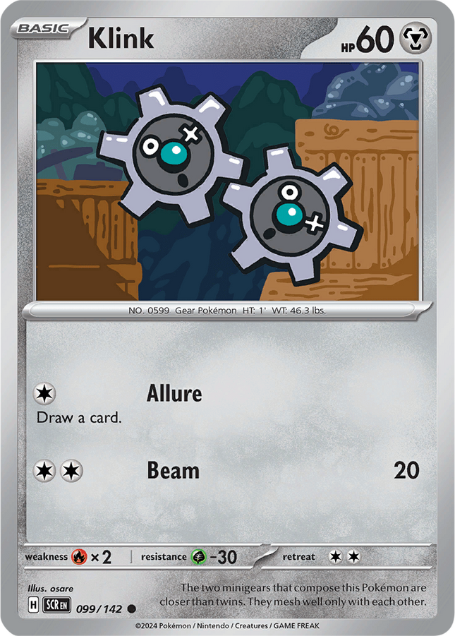 Klink 099/142 Non-Holo Stellar Crown Pokemon Card