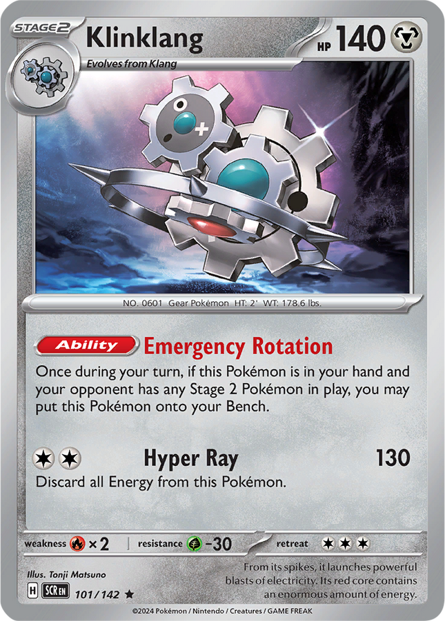 Klinklang 101/142 Holo Stellar Crown Pokemon Card