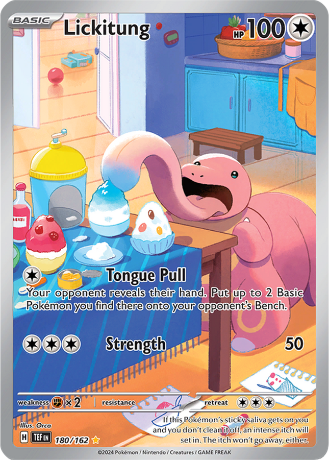 Lickitung 180/162 Illustration Rare Temporal Forces Pokemon Card