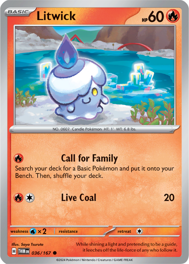 Litwick 036/167 Non-Holo Twilight Masquerade Pokemon Card
